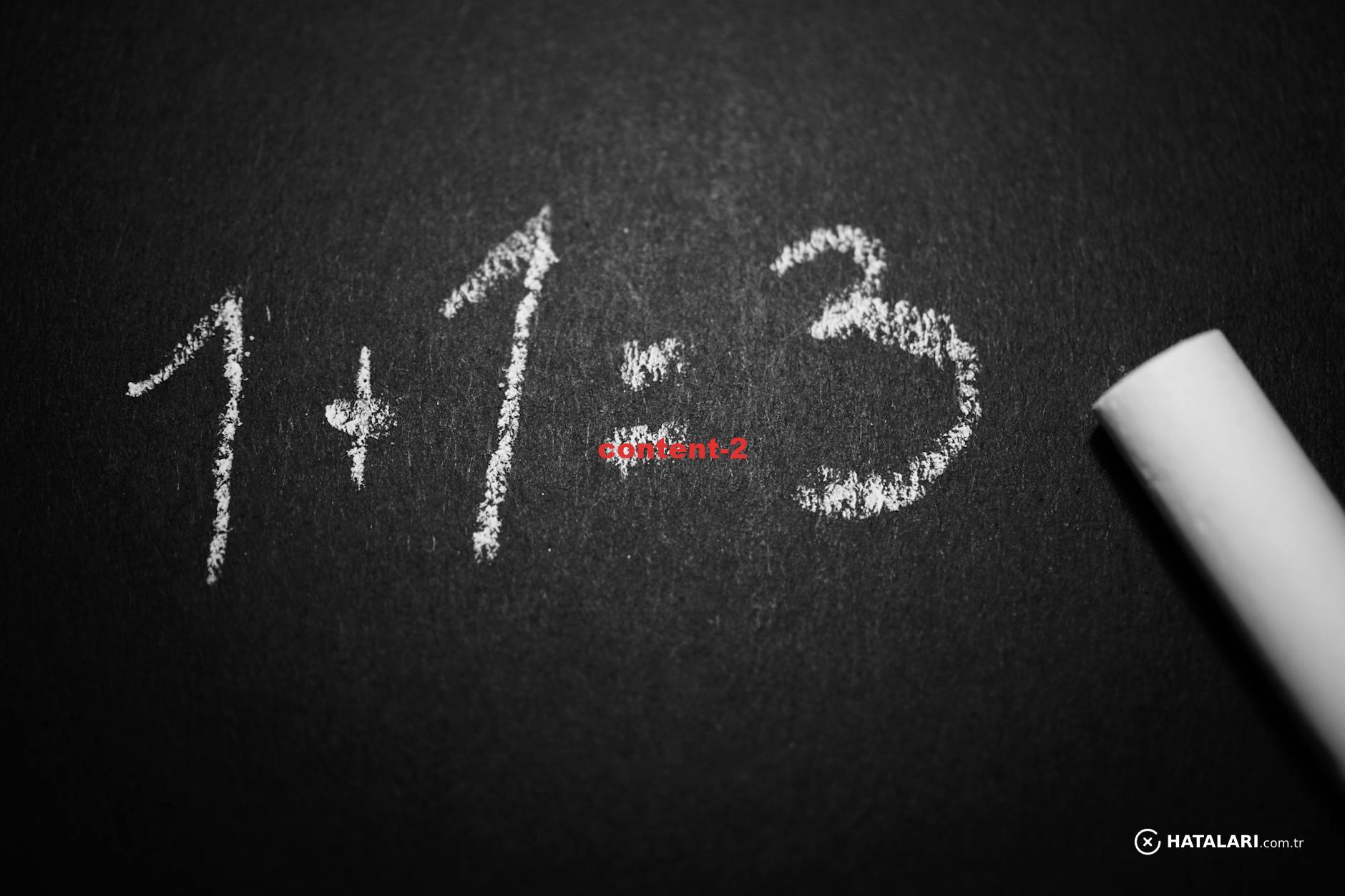 Chalkboard with a humorous incorrect math equation, ideal for educational settings.