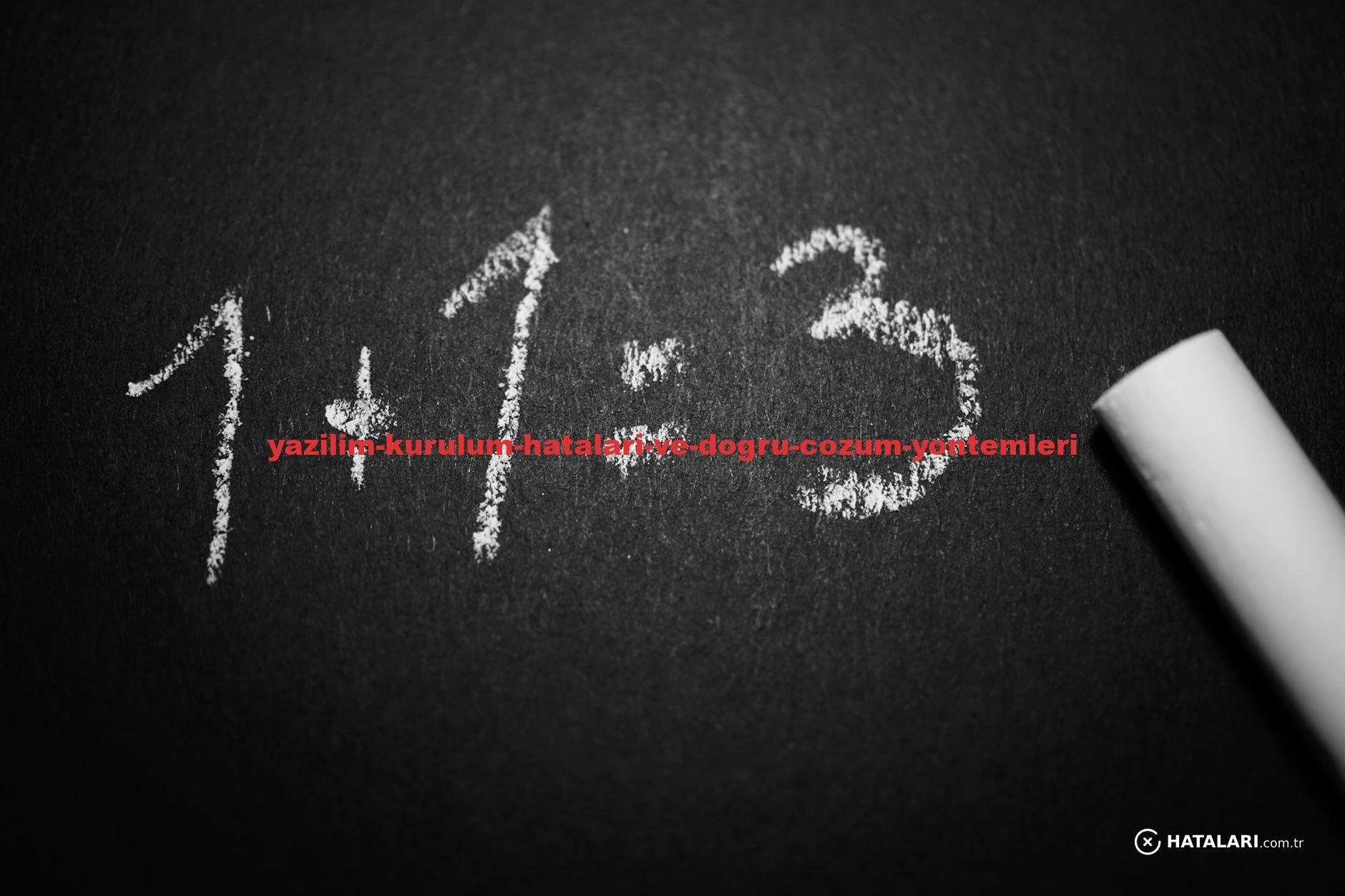 Chalkboard with a humorous incorrect math equation, ideal for educational settings.