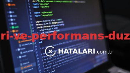 Donanım Hataları ve Performans Düzeltme Taktikleri