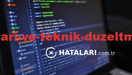Kullanım Hataları ve Teknik Düzeltmeler İçin İpuçları
