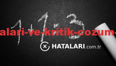 Yazılım Hataları ve Kritik Çözüm Yöntemleri