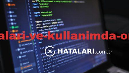 Performans Hataları ve Kullanımda Önemli Düzeltme Yöntemleri