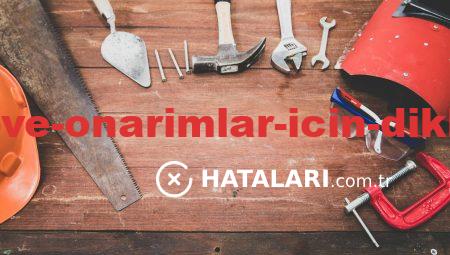 Yayın Hataları ve Onarımlar İçin Dikkat Edilecekler
