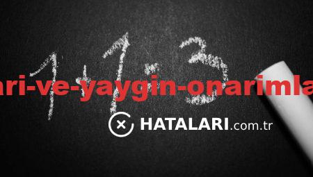 Yazılım Hataları ve Yaygın Onarımlar için İpuçları