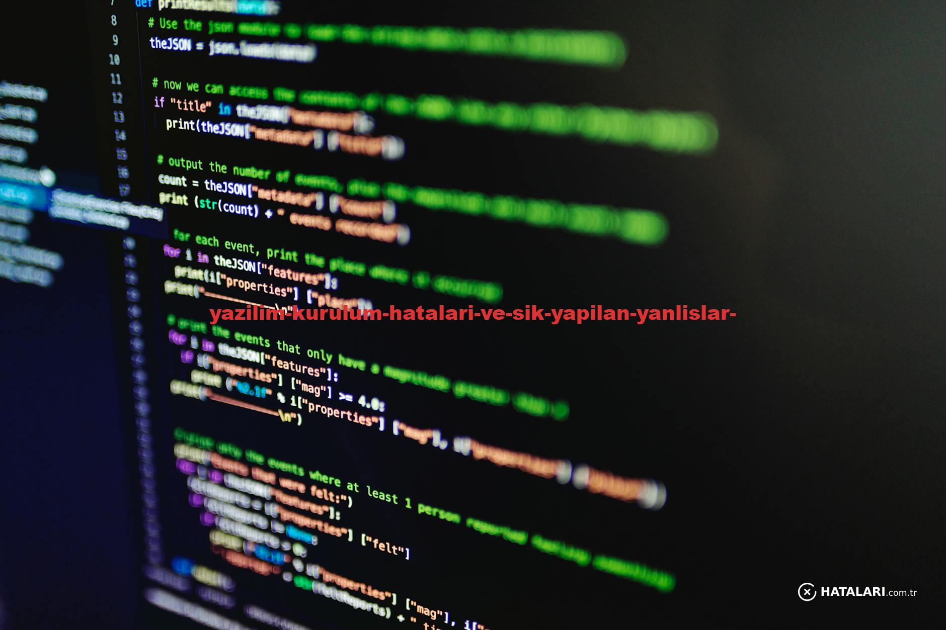 High-resolution image of colorful programming code highlighted on a computer screen.