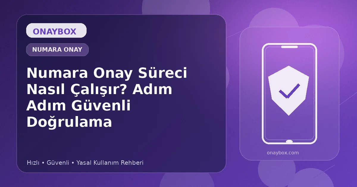 Numara Onay Süreci Nasıl Çalışır? Adım Adım Güvenli Doğrulama - Onaybox numara onay rehberi